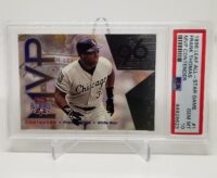 a Frank Thomas 1996 Leaf All-Star Game MVP Contender #1 PSA 10 baseball card with a player on it.