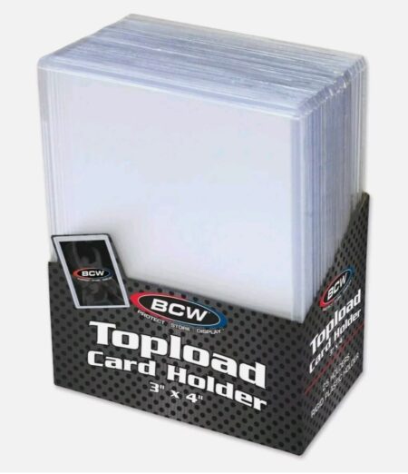 BCW Standard 3" X 4" Top Loader 25 Count topload card holder.