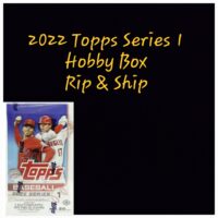 A 2023 Topps Series 2 Hanger Box - Personal Break featuring baseball players on the packaging, labeled "rip & ship.