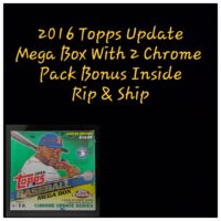 An advertisement for a 1993 Topps pack for baseball cards, featuring a box image and text highlighting a "2 chrome pack bonus inside.