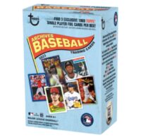 2023 Topps Archives Blaster Box Personal Break featuring images of player cards for mlb, labeled with exclusive single player foil cards per box promotion.