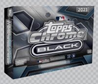 2023 Topps Chrome Black - Personal Box Break - From A Sealed Case featuring a futuristic design with the Major League Baseball logo.