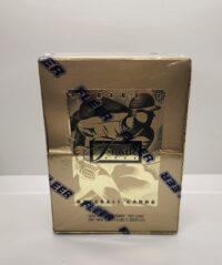 Unopened box of 1994 Flair Series 2 - Personal Pack baseball cards featuring black and blue graphics with player images and text on a silver background.